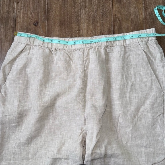 Quince European Linen Pants XL Flax Cream Lagenlook Minimal Beach Ankle Pant - Picture 5 of 11